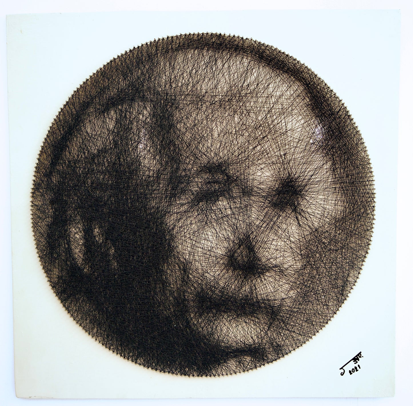 Albert Einstein String art | 60 x 60 cm