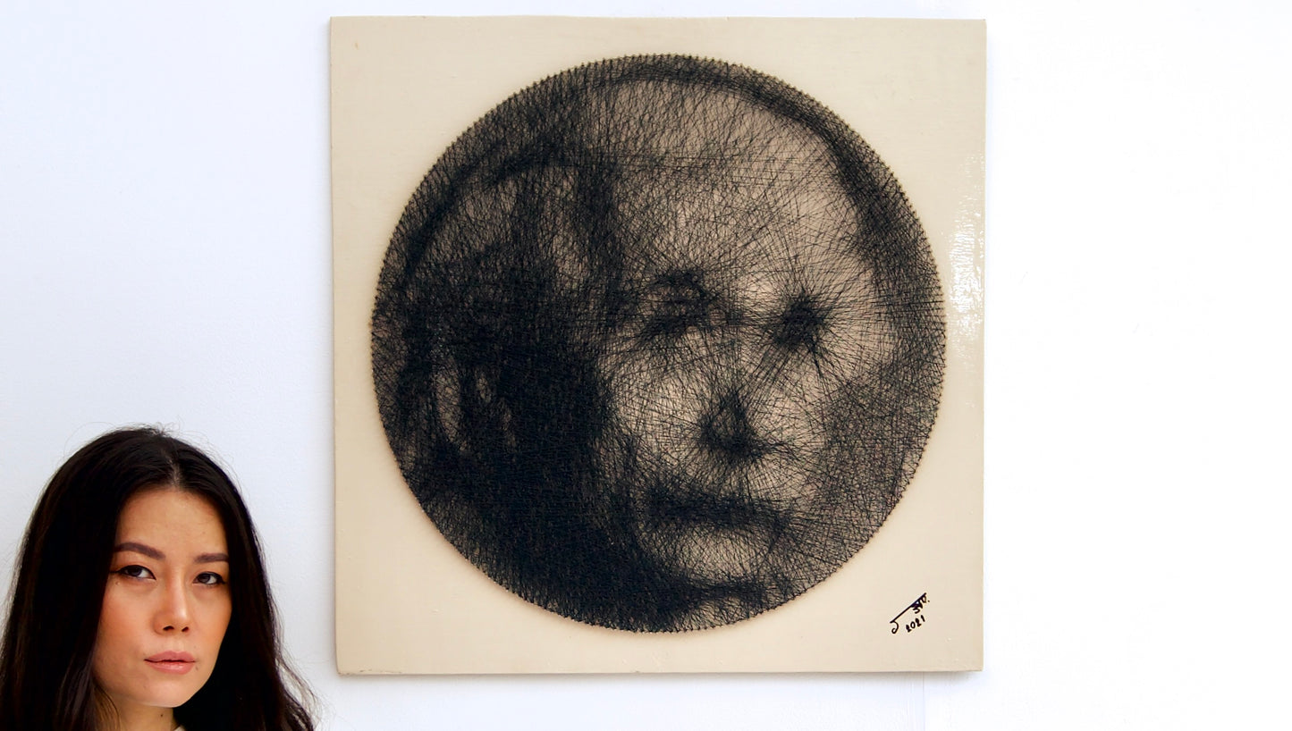 Albert Einstein String art | 60 x 60 cm