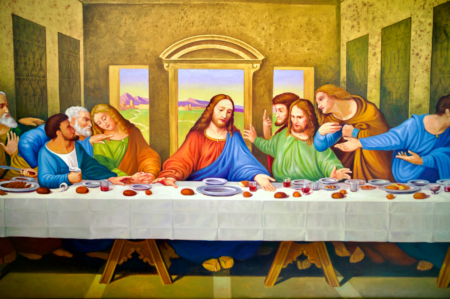 The Last Supper – A Reimagined Leonardo Da Vinci Masterpiece by Master Apollon | – 270 X 160 CM