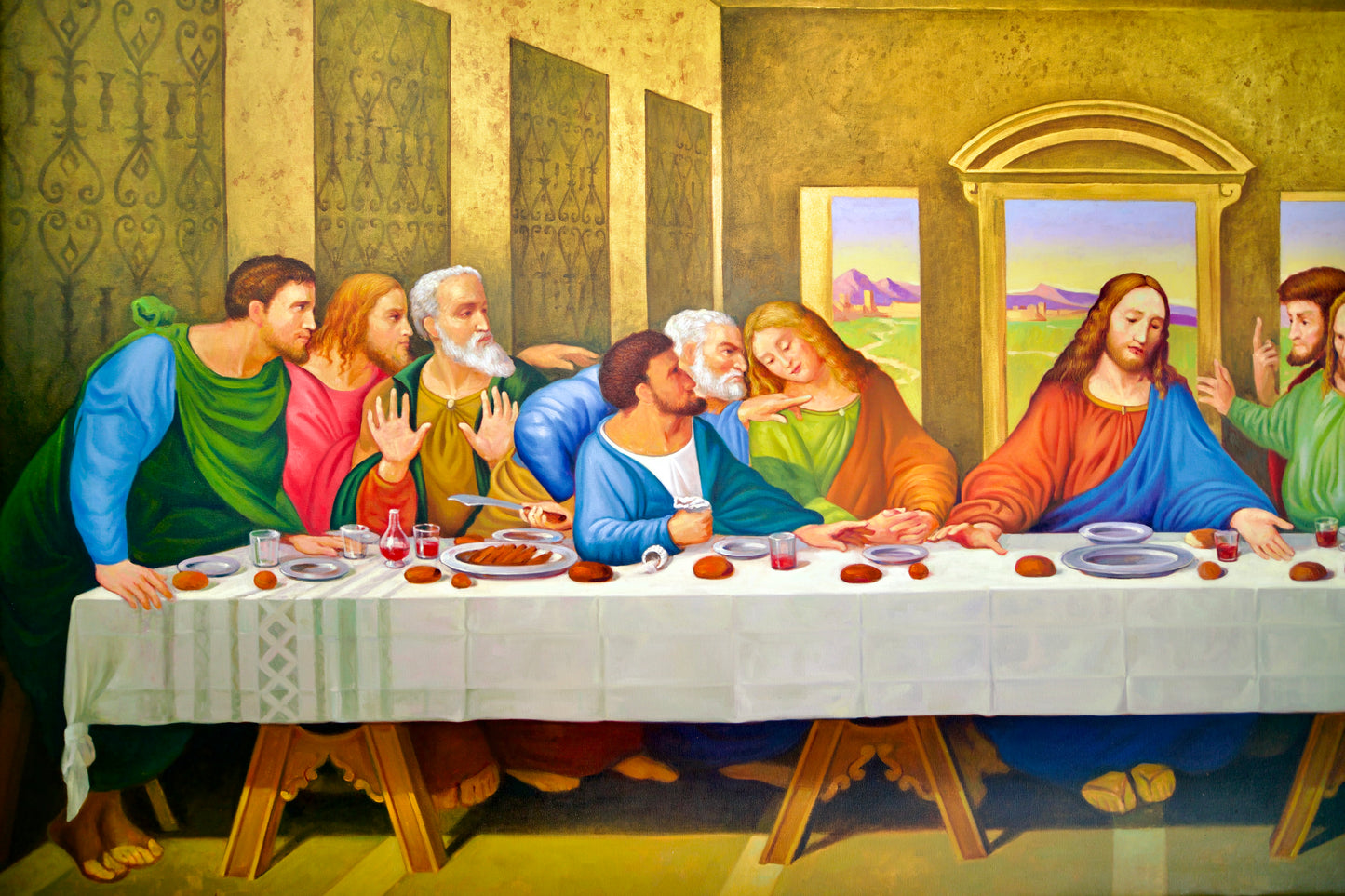 The Last Supper – A Reimagined Leonardo Da Vinci Masterpiece by Master Apollon | – 270 X 160 CM