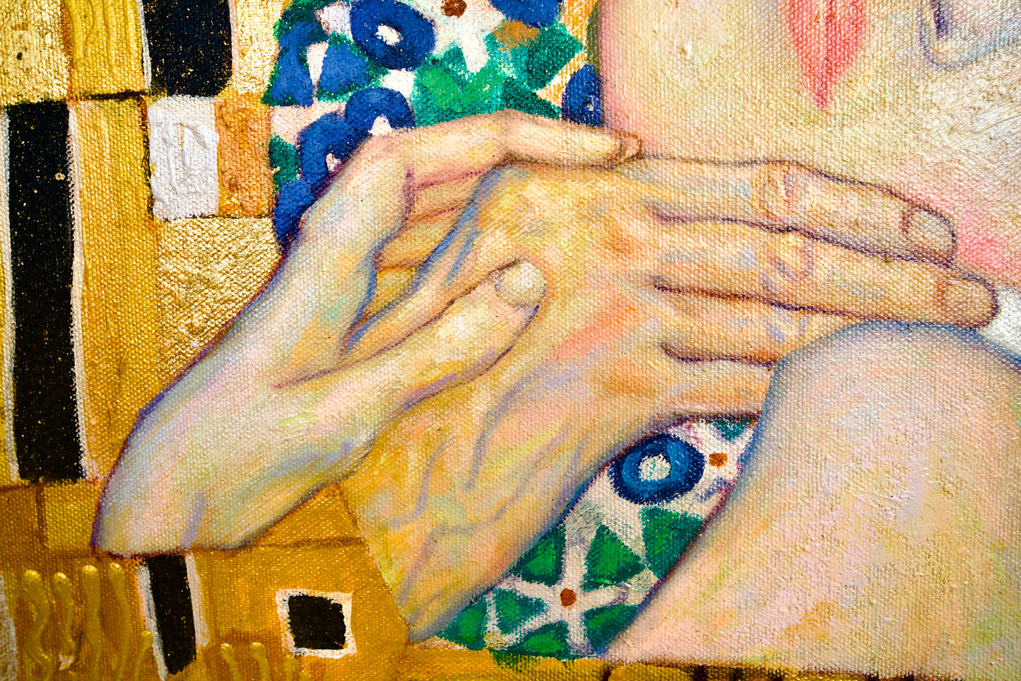 The Kiss – ผลงานชิ้นเอกของ Gustav Klimt ที่สร้างสรรค์ใหม่โดยปรมาจารย์ Apollon | 200 x 200 ซม. 