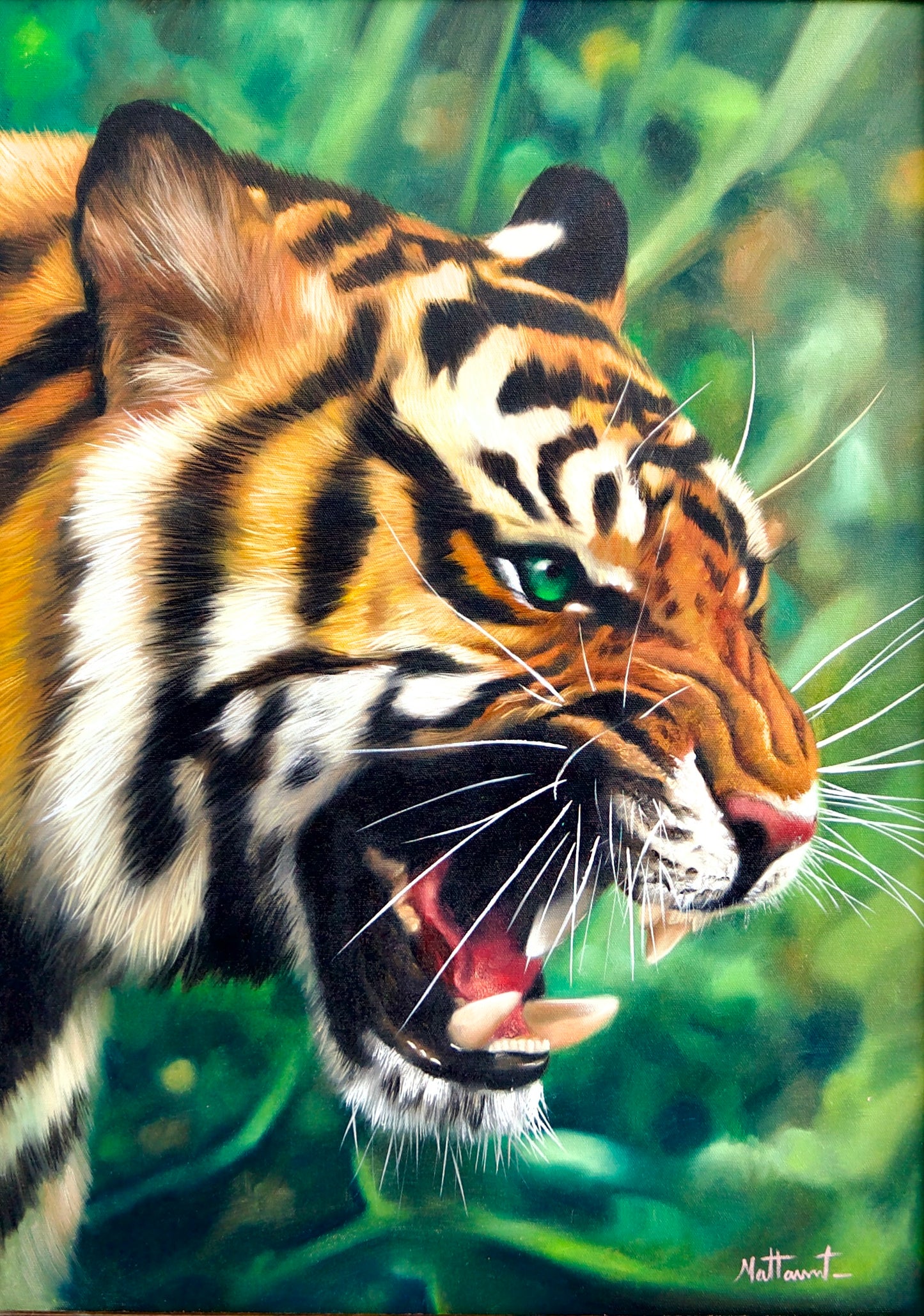 Tiger with Green Eyes | 50 x 70 cm