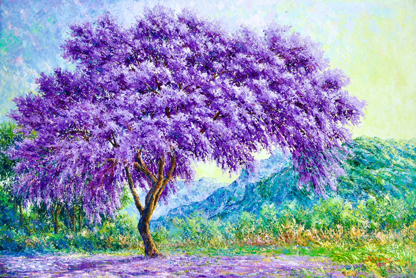 The Purple Tree  | 90 x 60 cm