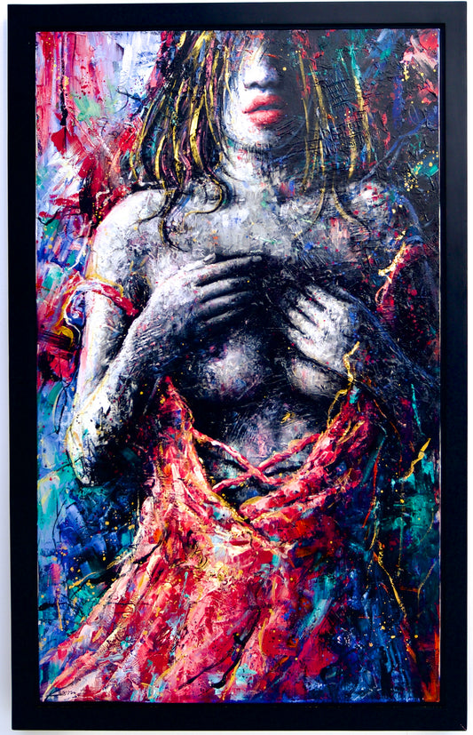 Woman in a Pink Dress | 60 X 100 cm