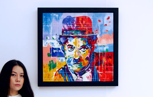 Charlie Chaplin Pop Art | 55 x 55 cm
