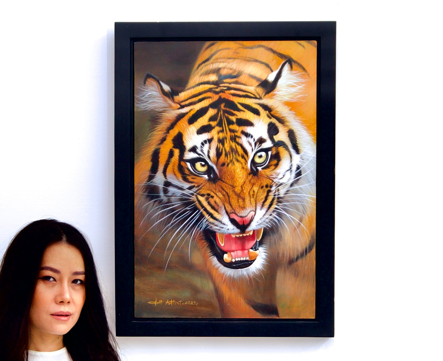 The Protective Tiger | 40 x 60 cm